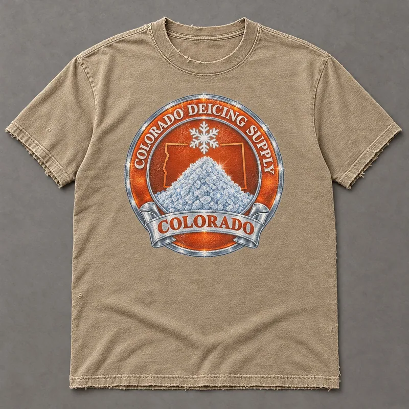 Colorado Deicing Supply tee with state badge